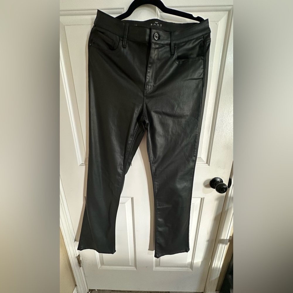 Black Faux Leather Pants